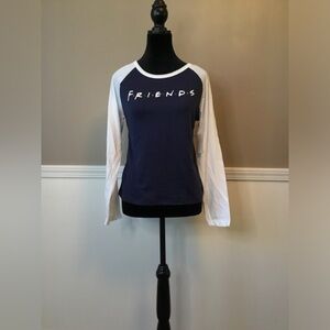 FRIENDS Navy and White Raglan Shirt